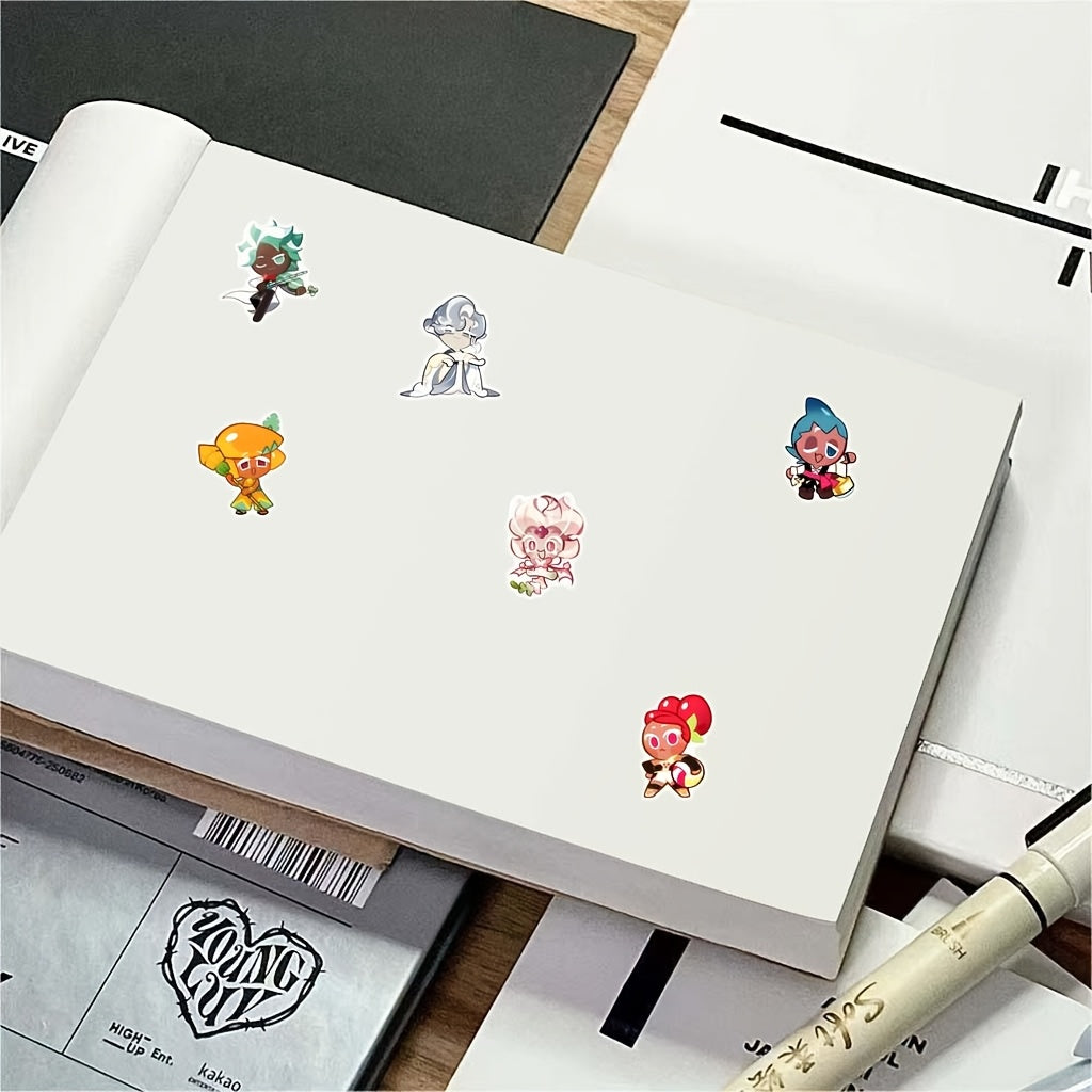 50pcs Cookie Run Kingdom Stickers Vibrant Character Designs Self Adhesive Decals