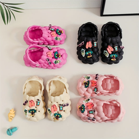Boys Cartoon Charm House Shoes | Breathable, Lightweight, Anti-Slip Clogs