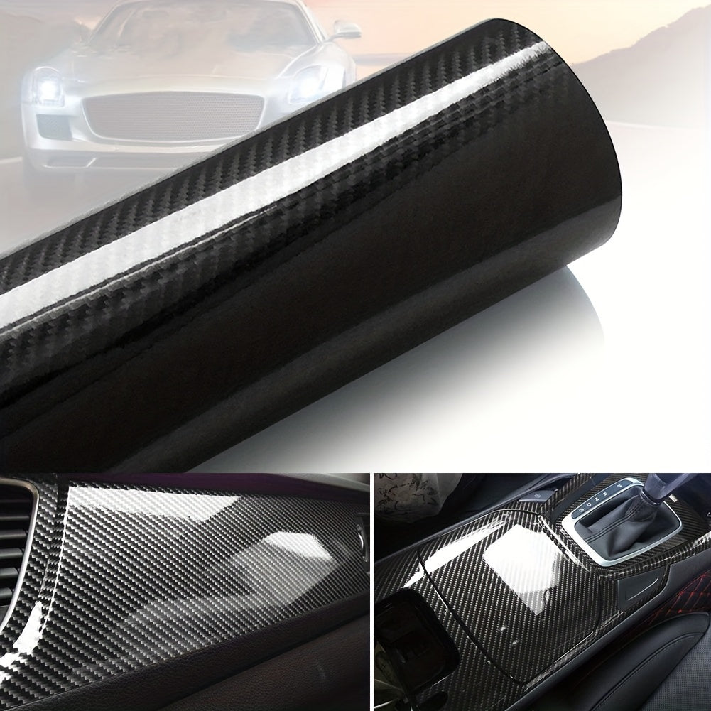 High Glossy 5D Carbon Fiber Wrapping Vinyl Film Motorcycle Tablet Stickers
