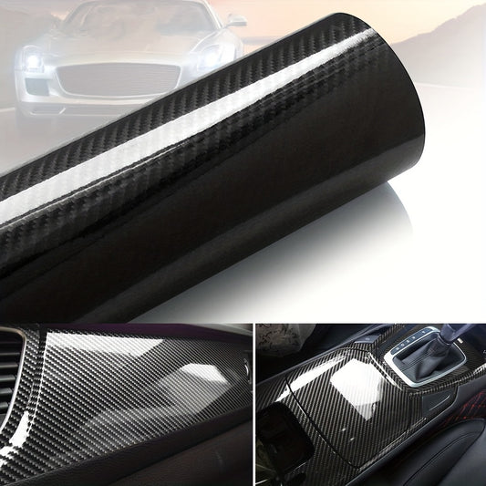 High Glossy 5D Carbon Fiber Wrapping Vinyl Film Motorcycle Tablet Stickers