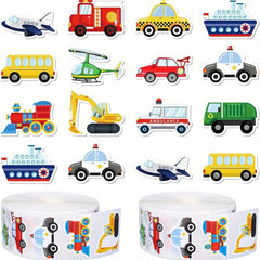 500 Assorted Transportation Vehicle Stickers for Kids