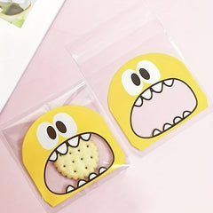 100pcs Cartoon Graphic Resealable Packaging Bag for Snacks Nuts Seeds Candy