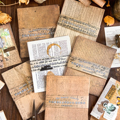 30 Sheets Vintage Text Scrapbook Paper DIY Scrapbooking Supplies Retro Materials