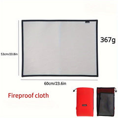 Fire Pit Mat Fireproof Fibreglass BBQ Floor Protector Mat