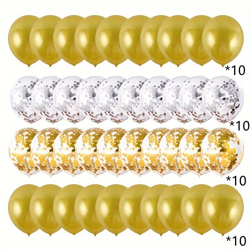12 inch Latex Sequin Balloon Set for Birthday Wedding Party