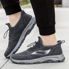 Women's Lace-up Breathable Athletic Running Shoes Soft Sole Casual Sneakers