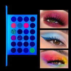 Halloween 24-Color Luminous Eyeshadow Palette Glitter Fluorescent Makeup