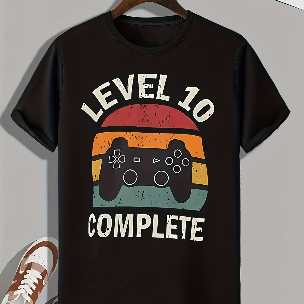 Gamepad Print Men's Graphic T-shirt for Summer