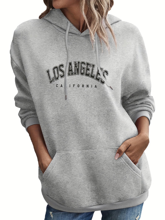 LA Kangaroo Pocket Hoodie Long Sleeve Sweatshirt