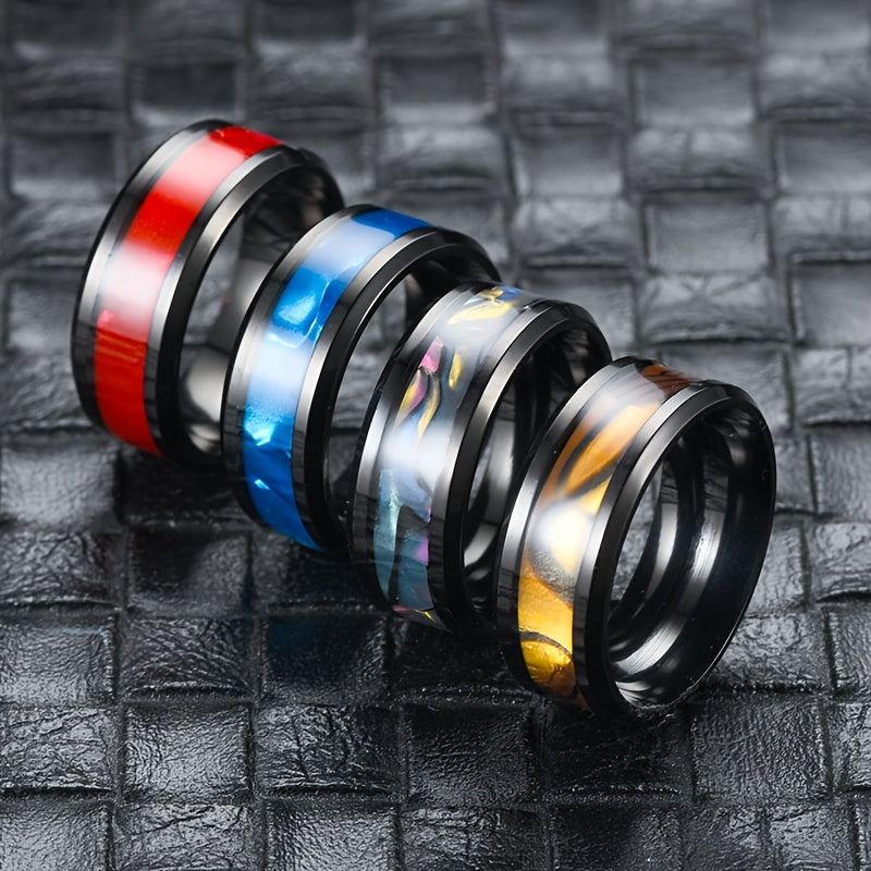 Stainless Steel Ring For Men Wedding Band Engagement Artificial Jewelry