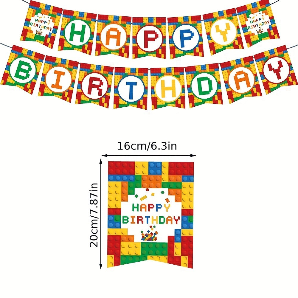32pcs Building Blocks Birthday Party Supplies Set