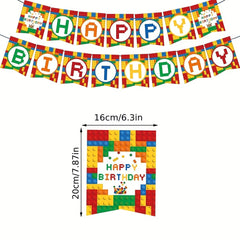 32pcs Building Blocks Birthday Party Supplies Set