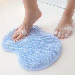 Lazy Back Massage Bath Brush with Suction Cup Foot Pad