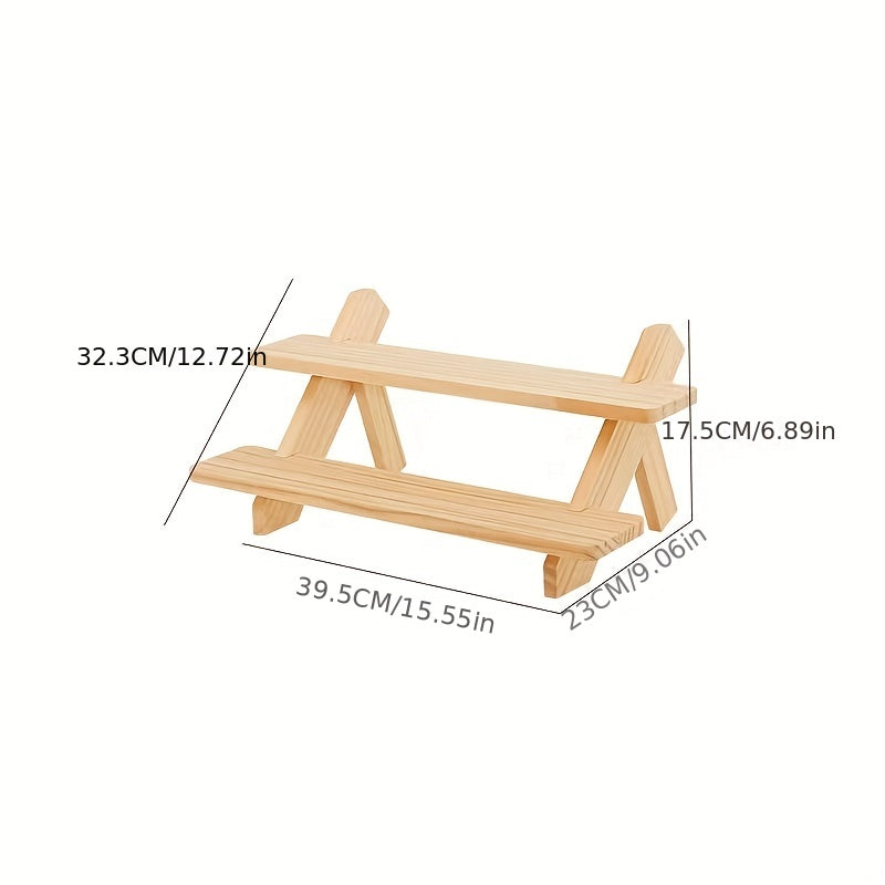 Solid Wood Trapezoidal Jewelry Storage Rack
