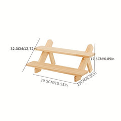 Solid Wood Trapezoidal Jewelry Storage Rack