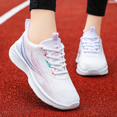 Women's Knit Sports Shoes Breathable Low Top Running Casual Gym Tennis Sneakers