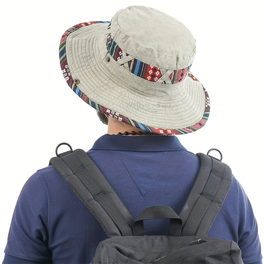 Unisex Denim Basin Hat Outdoor Sun Protection Cowboy Hat