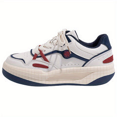 HUANQIU Women's Skate Shoes Lace up Non slip Low Sneakers