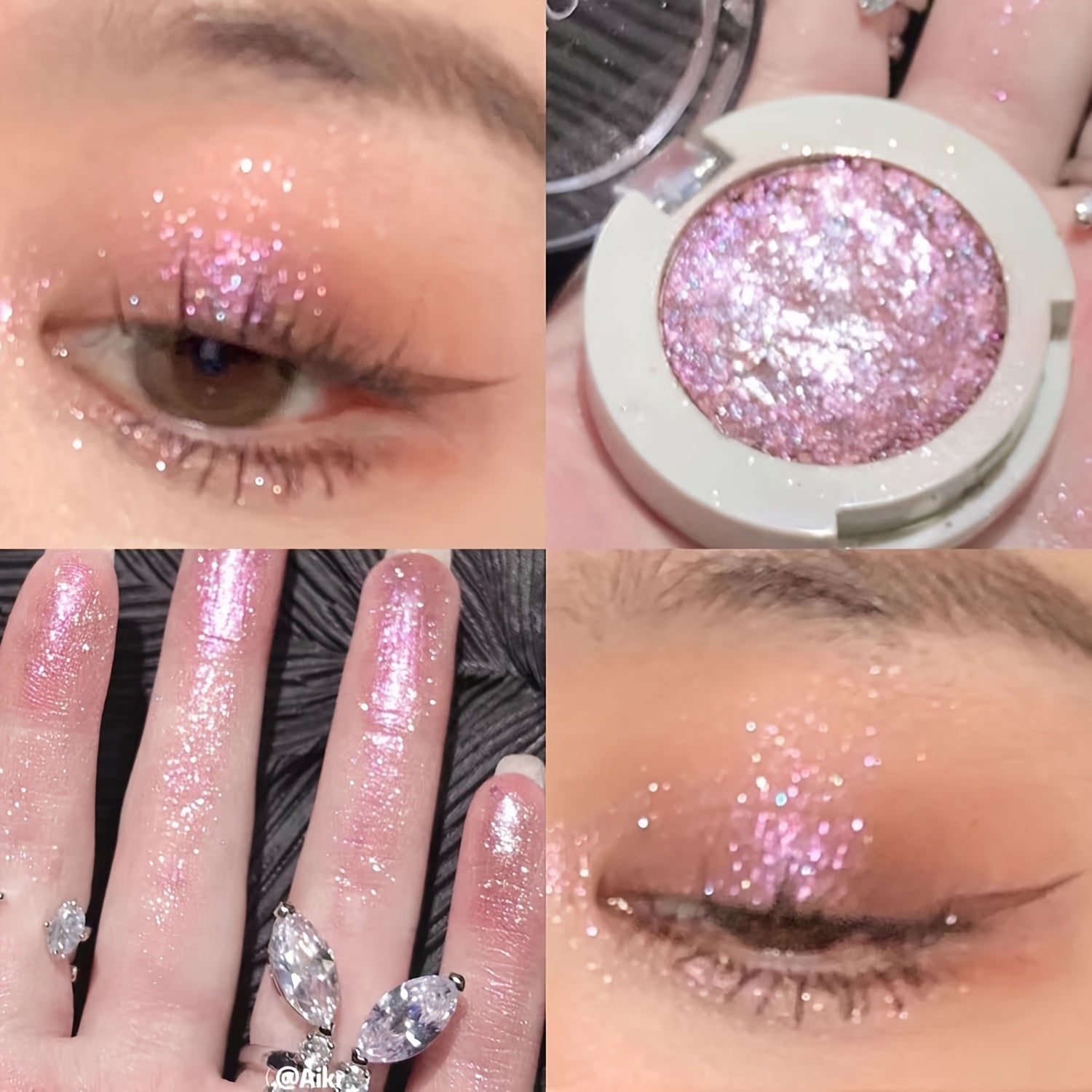 Glitter Eyeshadow Powder Sequins Pearly Highlighting Palette