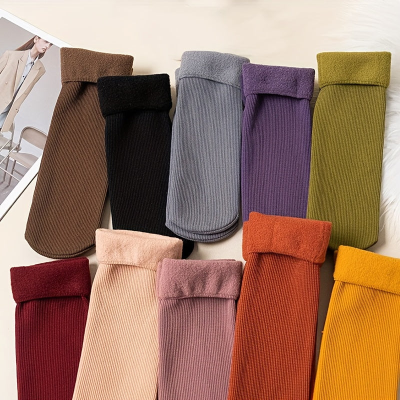 10 Pairs Warm Winter Fluffy Floor Socks Women's Stockings