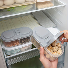 2pcs Fruit Storage Box Double Grids Household Food Container