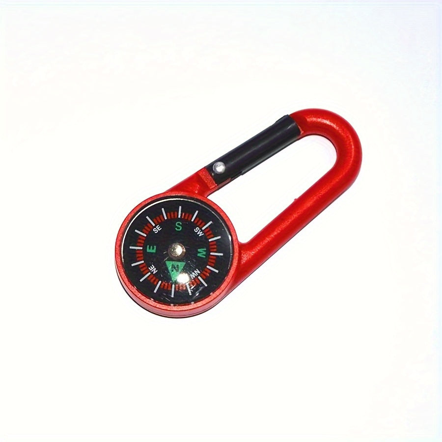 Plastic Carabiner Compass Keychain for Outdoor Camping