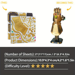 Infinity Gloves DIY 3D Metal Assembly Puzzle for Men