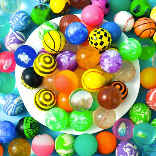 10 Mixed Pattern Bouncy Balls Bulk High Bouncing Balls for Party Favors Birthday
