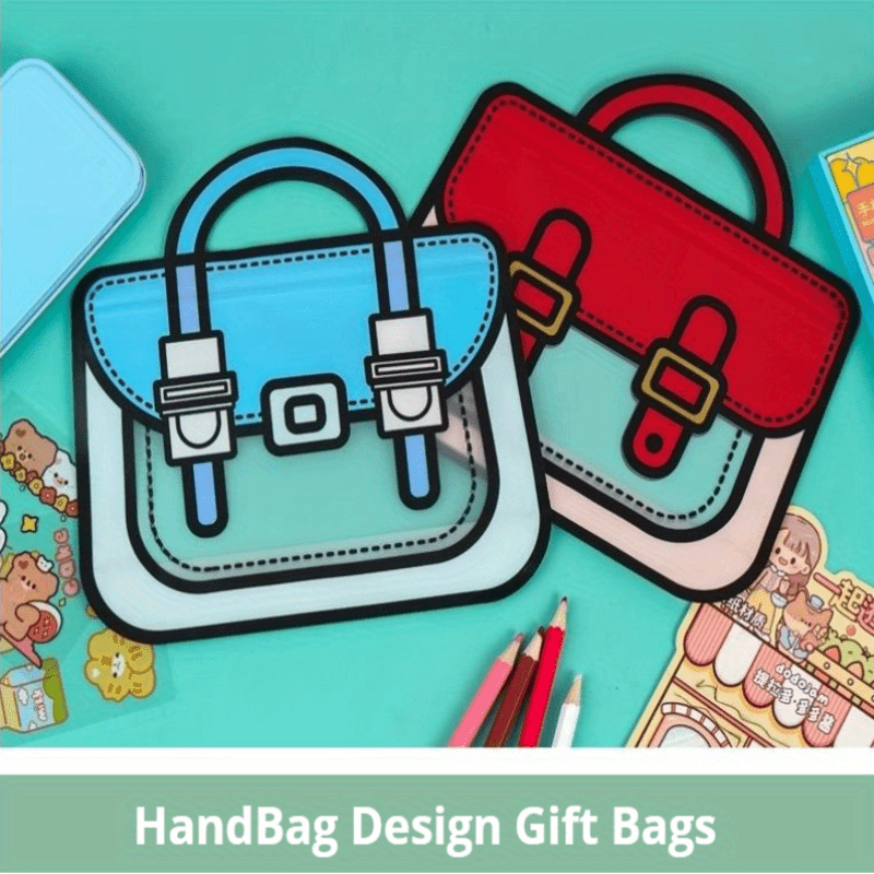 10pcs School Bag Shape Gift Bags Jewelry Bags Treats Bags for Kids' Birthdays