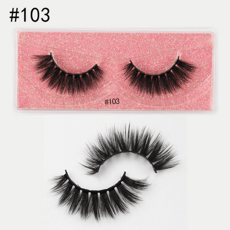 3D Faux Mink Eyelashes Natural Thick Long Curling