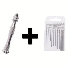 Pin Vise Hand Drill 10pcs Bit Drill Press Vise 210 PCS Keychain Supplies
