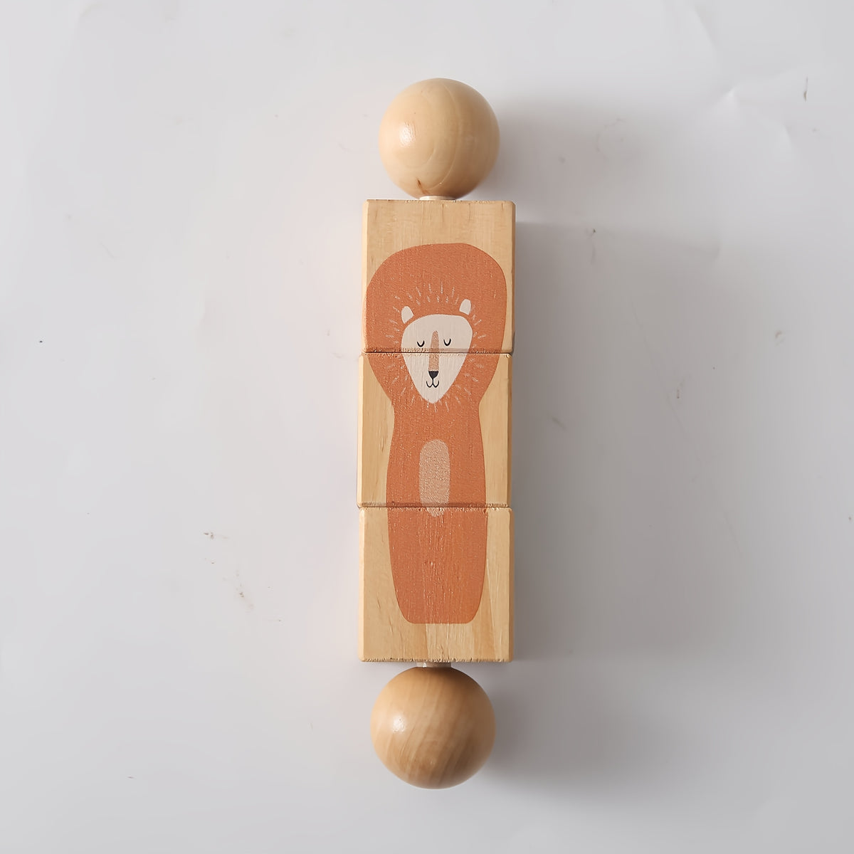 Colorful Wooden Animal Shape Matching Puzzle with Rotating Rattle