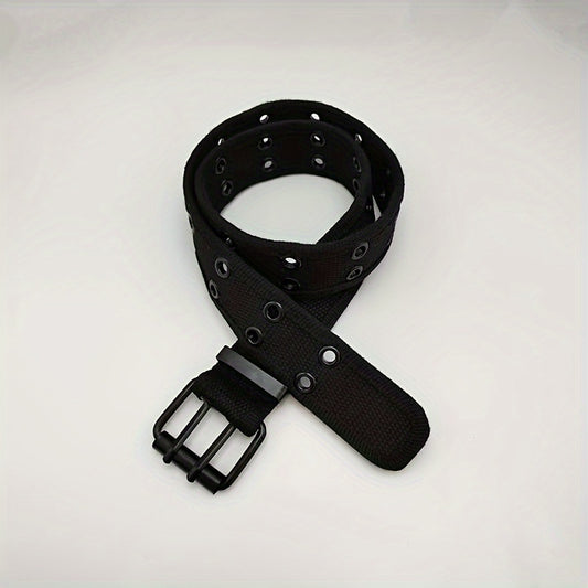 Men's Casual Pants Belt with Hollow Pin Buckle
