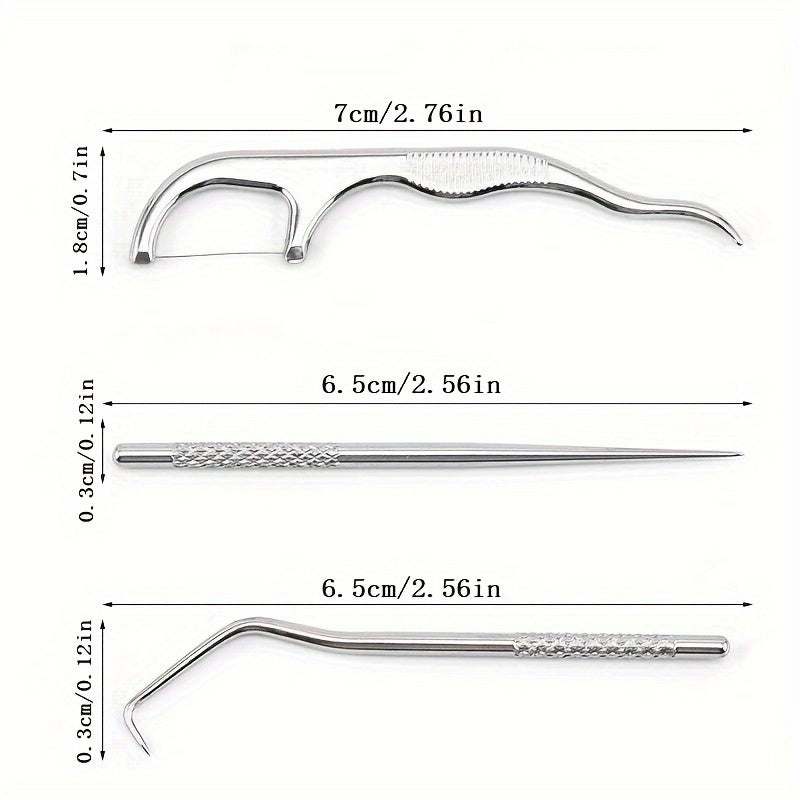 4pcs Titanium Toothpicks Set Outdoor Teeth Cleaning Tools