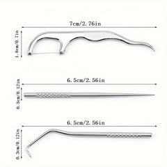 4pcs Titanium Toothpicks Set Outdoor Teeth Cleaning Tools