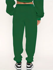  Solid Long Sleeve Top & Joggers Set