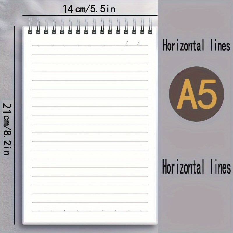 A5 Grid Lined Notebook Softcover Red Journal