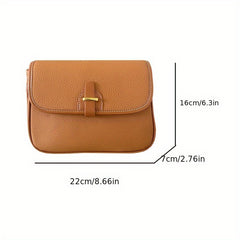 Stylish Beige & Brown Leather Crossbody Bag for Women