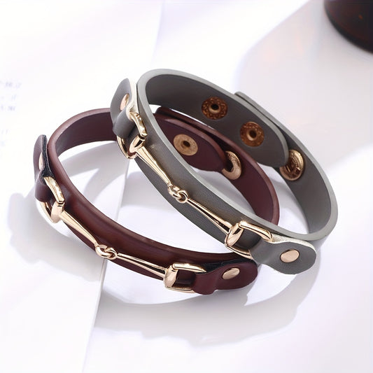 Adjustable Horseshoe Buckle Bracelet Unisex Jewelry