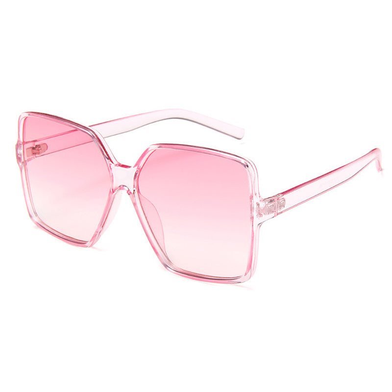 Oversized Polygon Sunglasses Plastic Frame