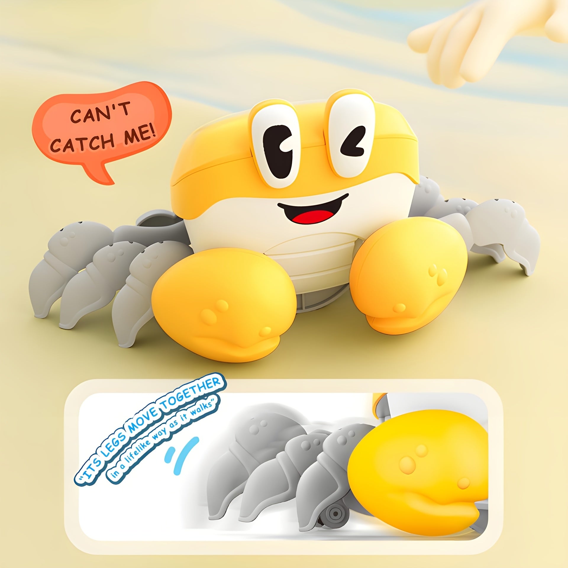 Electronic Sensing Toy Crab with Music and Crawling