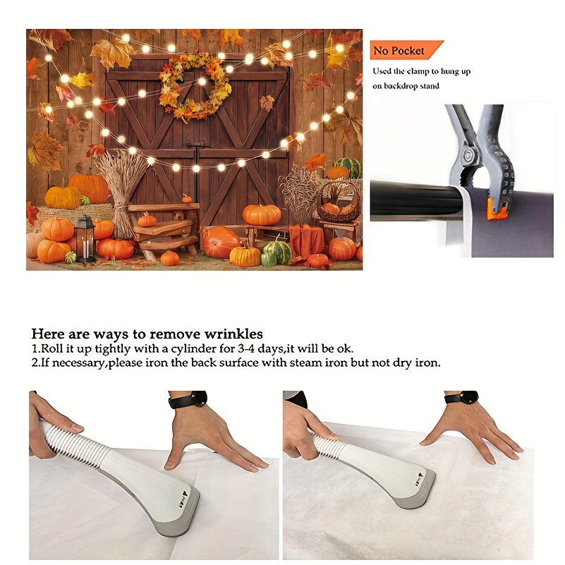 Thanksgiving Pumpkin Backdrop Cloth for Venue Decoration