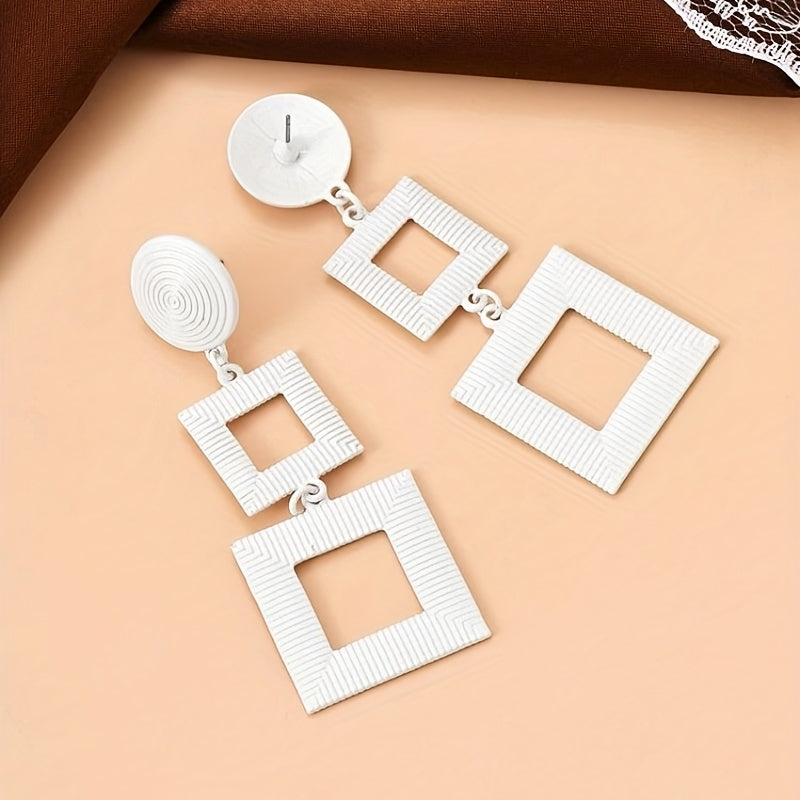 Geometric Square Dangle Earrings Sexy Style Alloy Jewelry Female Gift