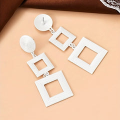 Geometric Square Dangle Earrings Sexy Style Alloy Jewelry Female Gift