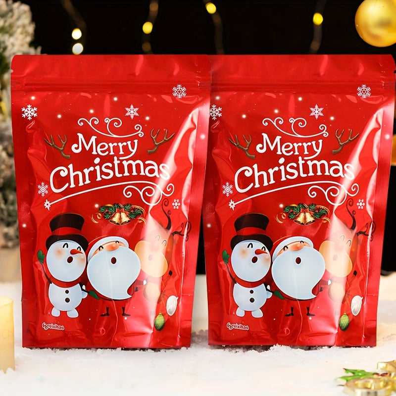 10pcs Christmas Pearl Candy Gift Bags Party Decoration Bags
