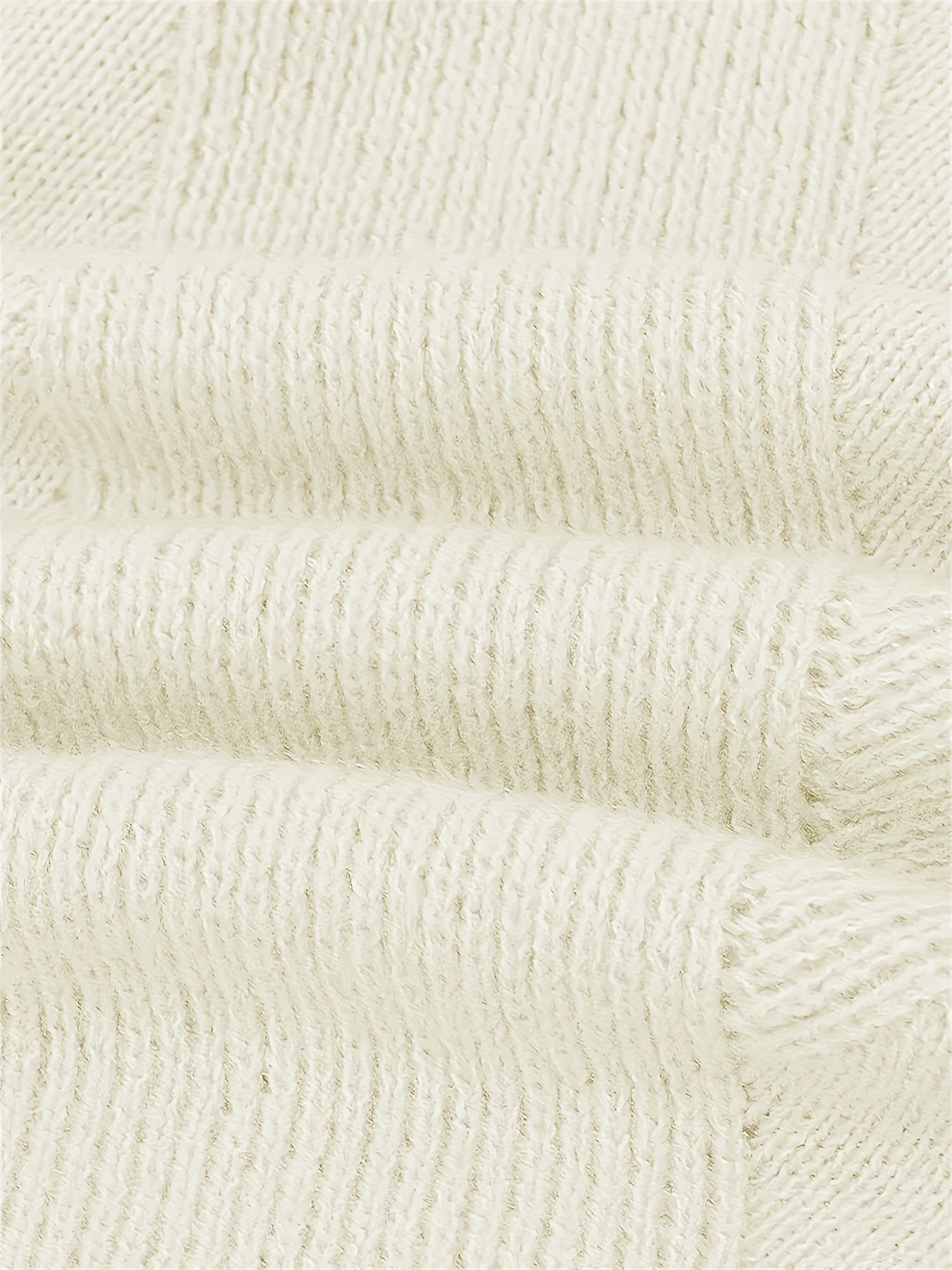  Solid Long Sleeve Round Neck Sweater