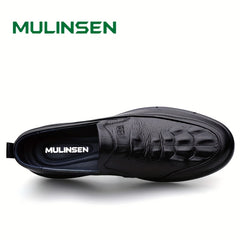 Men's Soft Thick Sole PU Leather Loafer Shoes Comfy Slip On Shoes