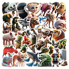 50pcs TungTungTungSahur Meme Stickers for Phones Laptops Toolboxes