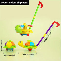 Interactive Turtle & Chick Push Along Toy Cart