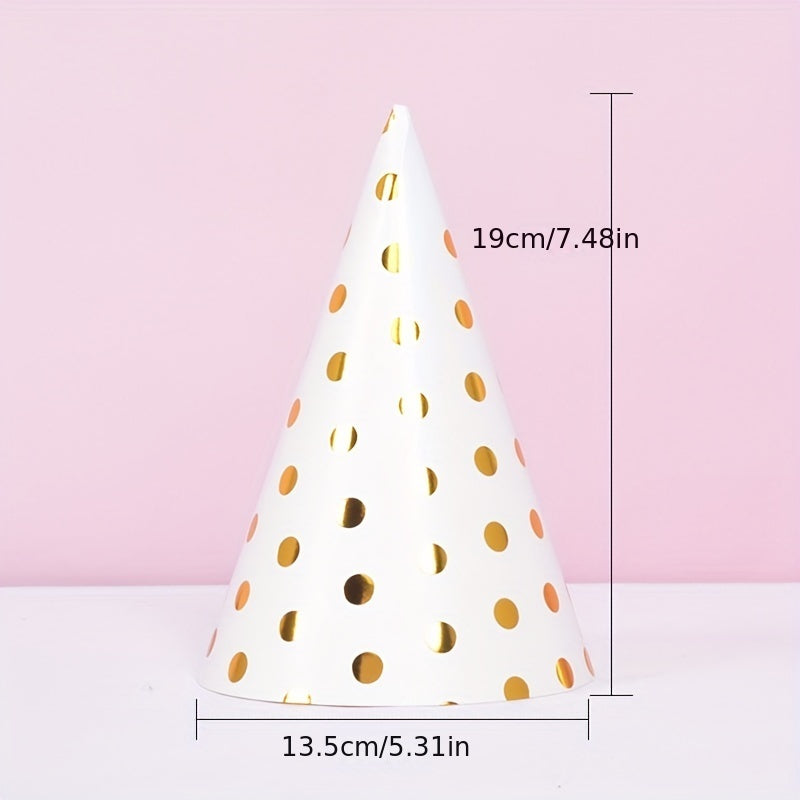 Chevron Pattern Party Hat in Polka Dot Design for Birthday